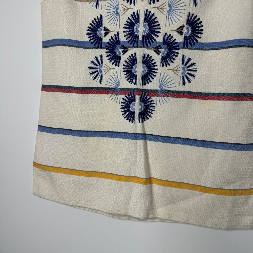 Tory Burch Striped Avery Sleeveless Top 0 - Picture 7 of 8